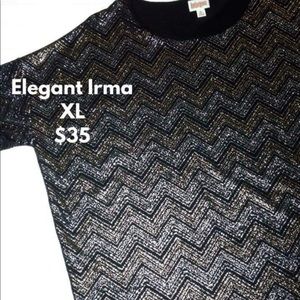 Lularoe Elegant Irma XL BNWT - black background